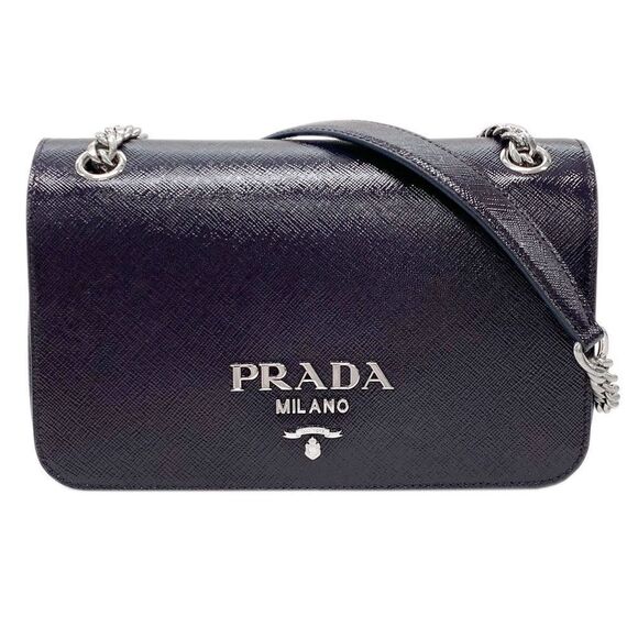 Prada Handbags - Prada Pattina Saffiano Vernic Mora 2 Way Shoulder Bag